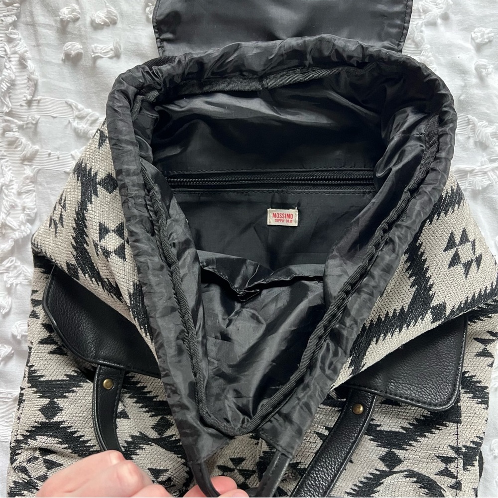 Mossimo Aztec Print Canvas Snap Drawstring Travel… - image 3